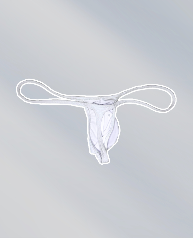WHITE THONG