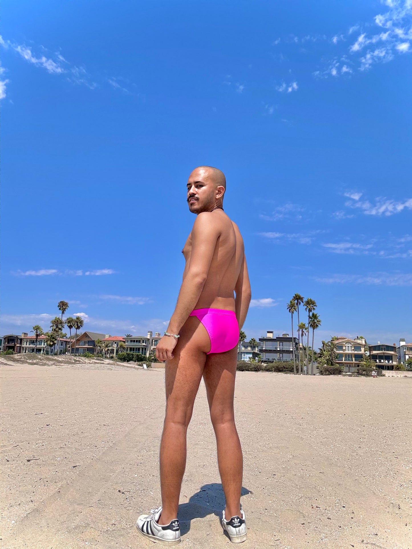 PINK BIKINI BRIEF w/ METAL CLASPS