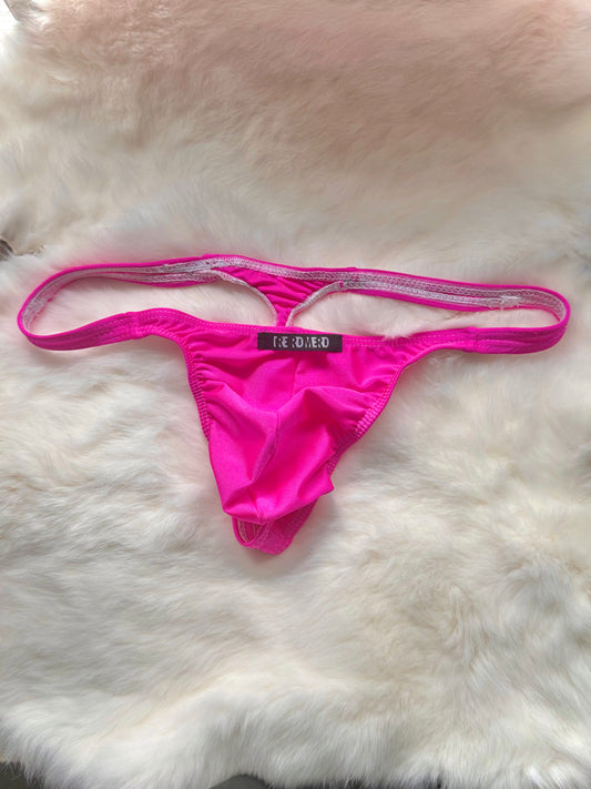 NEON PINK HI-CUT THONG