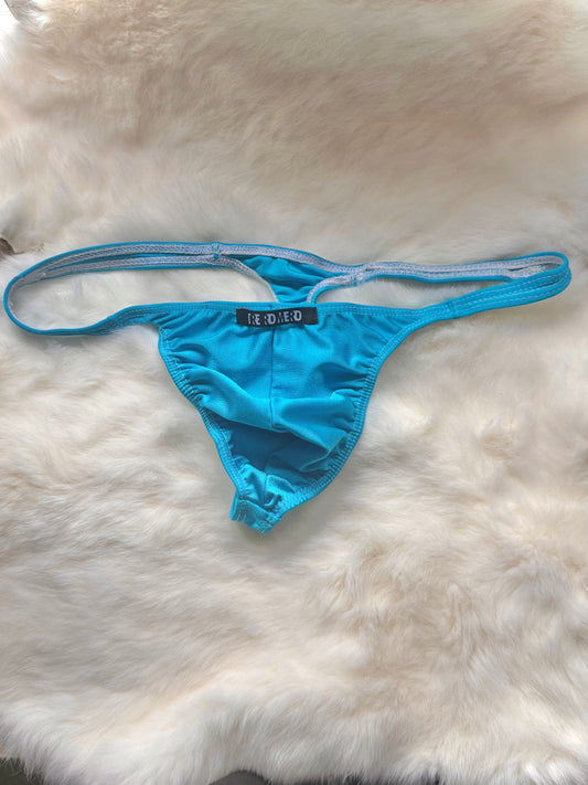 NEON BLUE HI-CUT THONG