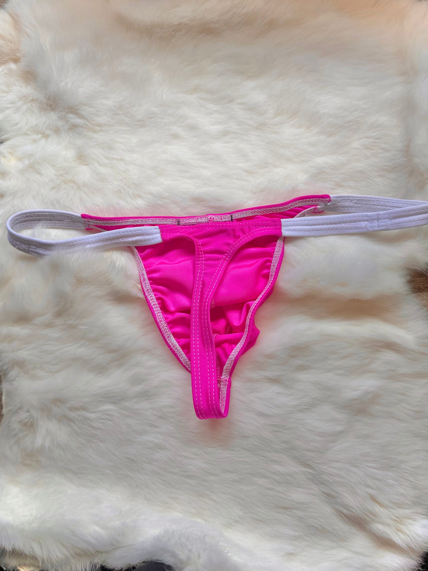 N. PINK H.C. THONG w/ WHITE STRAPS
