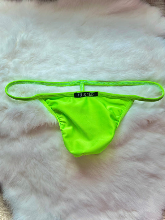 N. GREEN FLAT-FRONT G-STRING