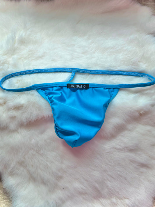 N. BLUE FLAT-FRONT G-STRING
