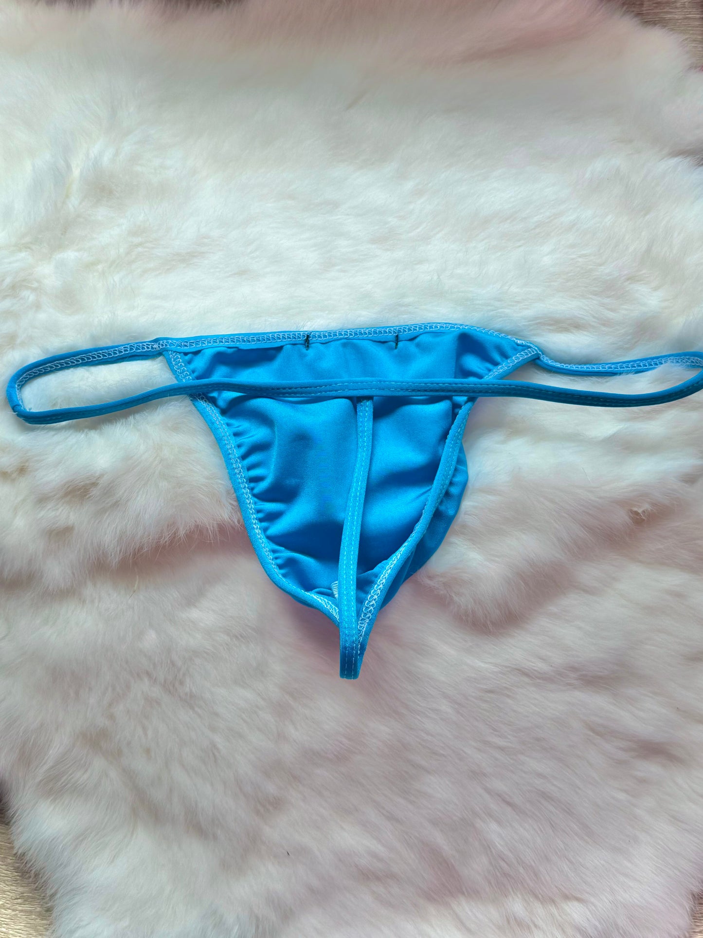 N. BLUE FLAT-FRONT G-STRING
