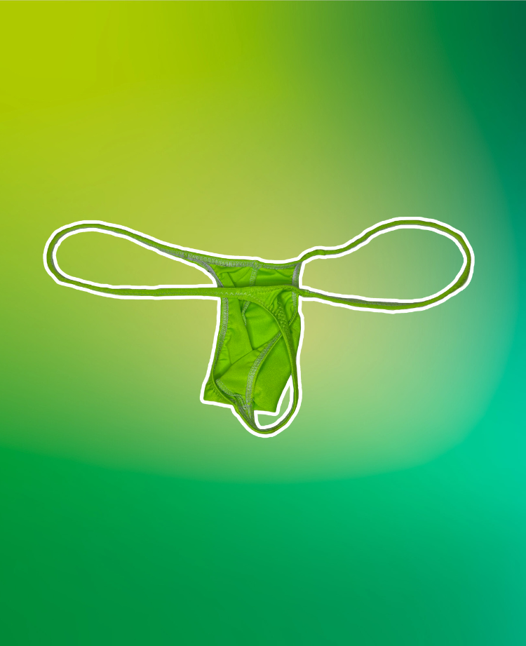NEON GREEN THONG