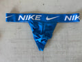Handmade Men's Thong from Authentic Nike Microfiber Boxer Brief - Blue