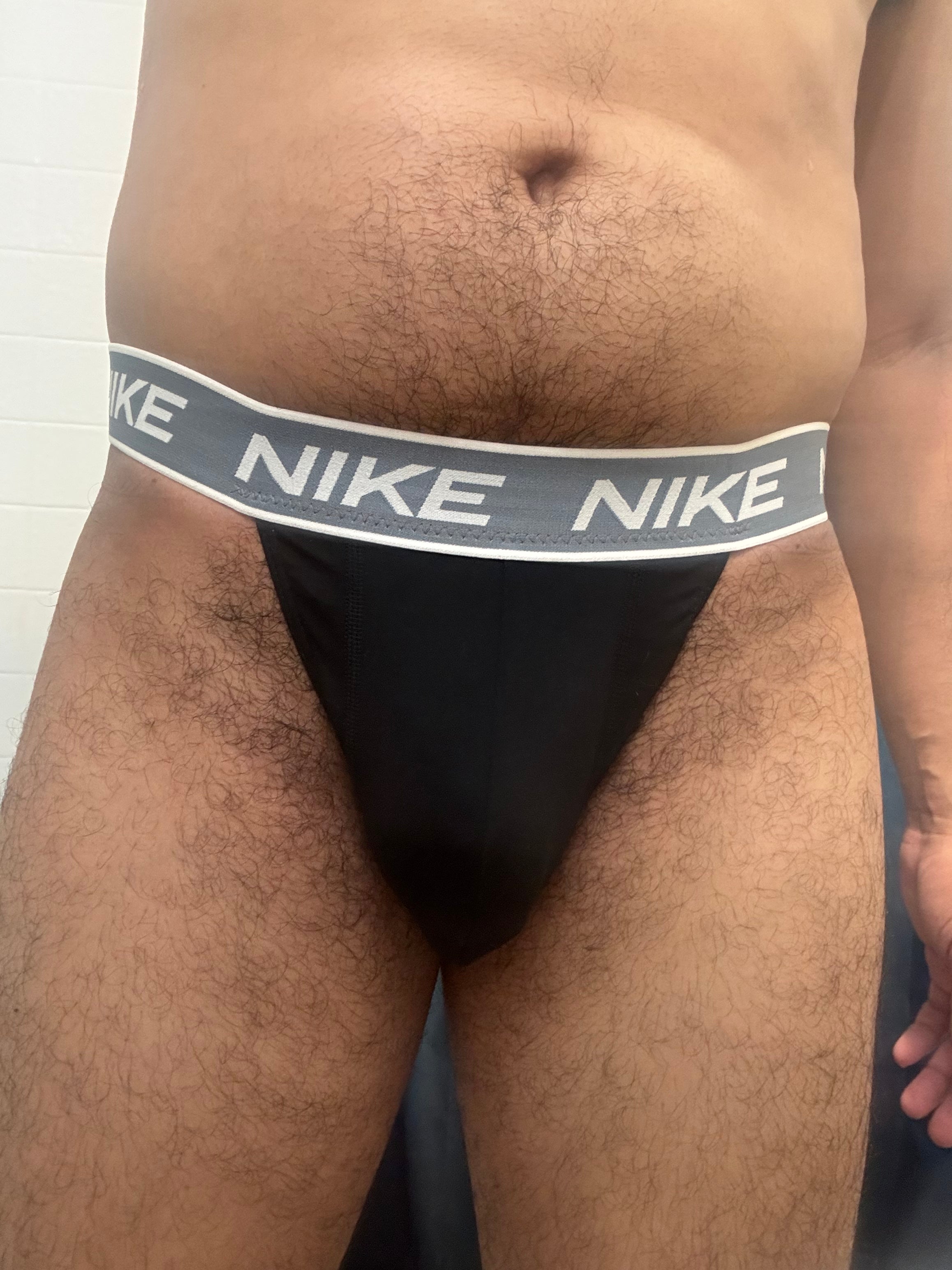 Handmade Men's Thong from Authentic Nike Microfiber Boxer Brief - Gray