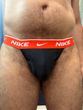 Handmade Men's Thong from Authentic Nike Cotton Boxer Brief - Red