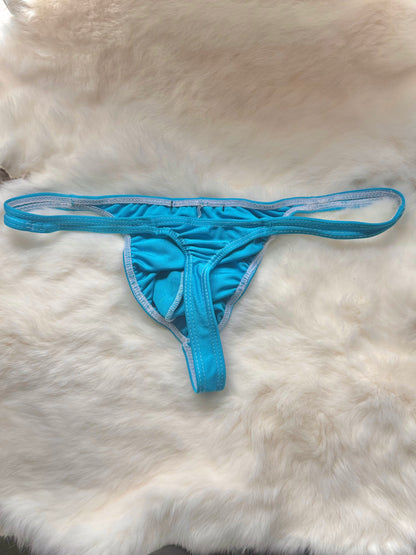 NEON BLUE HI-CUT THONG