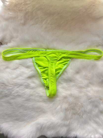 NEON GREEN HI-CUT THONG