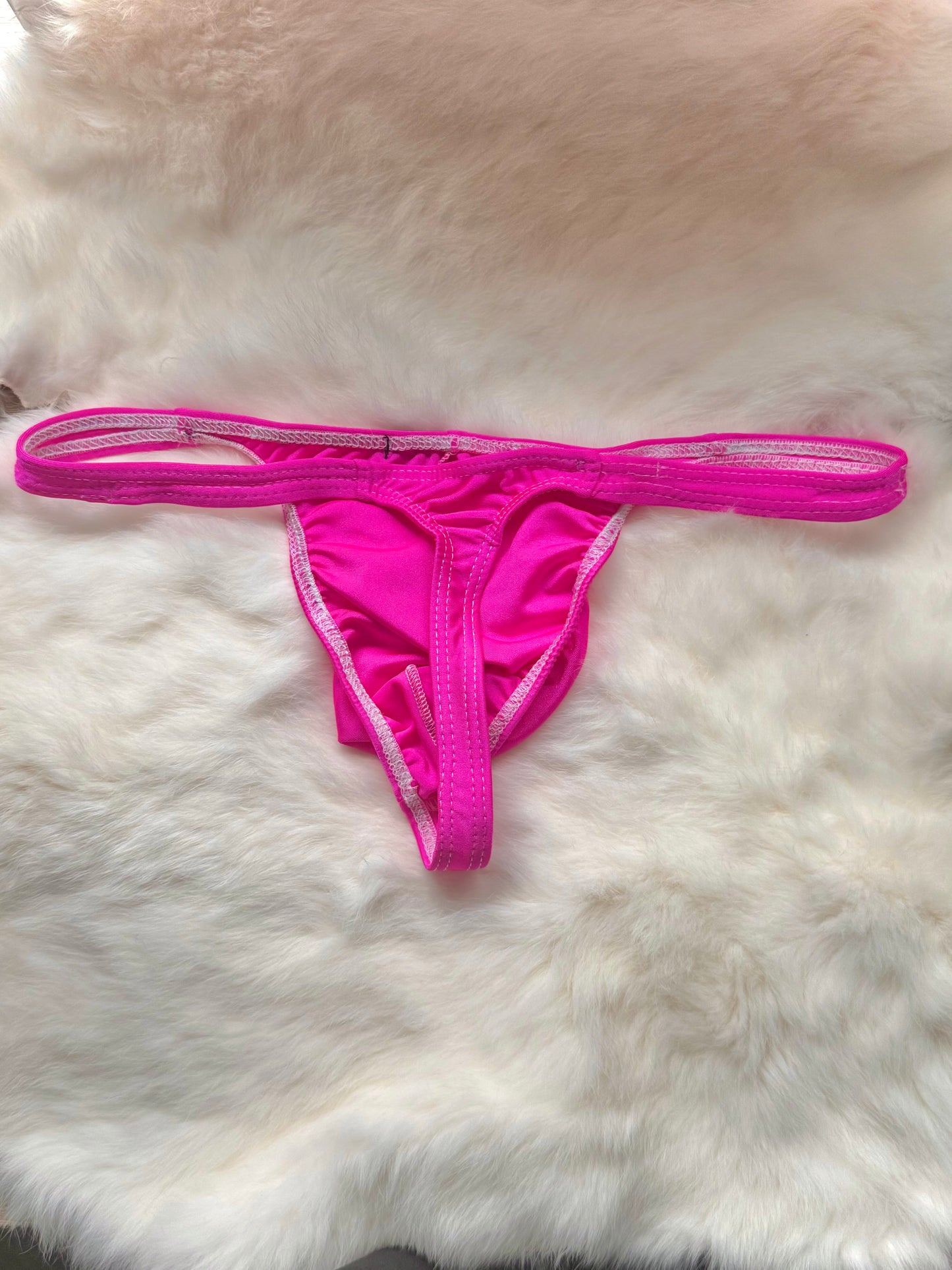 NEON PINK HI-CUT THONG