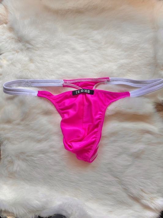 N. PINK H.C. THONG w/ WHITE STRAPS