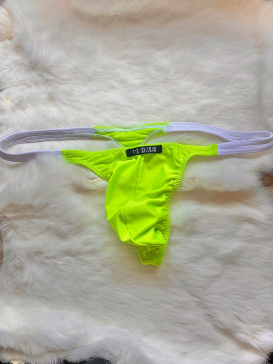N. GREEN H.C. THONG w/ WHITE STRAPS