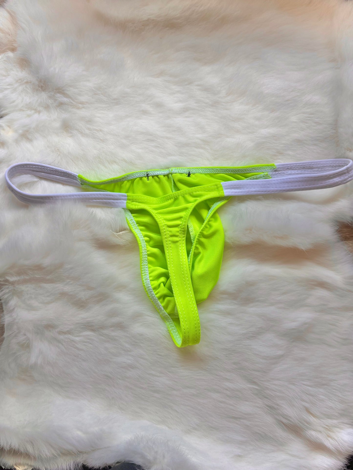 N. GREEN H.C. THONG w/ WHITE STRAPS