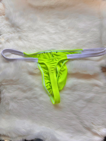 N. GREEN H.C. THONG w/ WHITE STRAPS