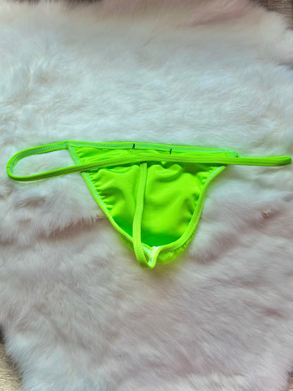 N. GREEN FLAT-FRONT G-STRING